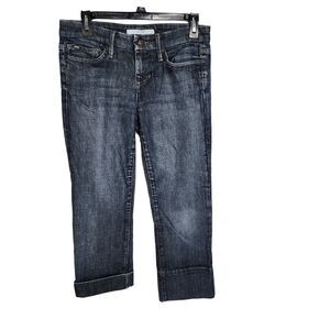 Joes Jeans Size 28 Womens Blue Denim Cropped Low Rise Socialite Kicker Meg